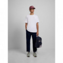 Camisetas Hombre Camiseta SILBON Círculo étnico Blanca