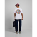 Camisetas Hombre Camiseta SILBON Círculo étnico Blanca