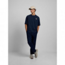 Camisetas Hombre Camiseta SILBON Special Fit Fair Play Azul Marino