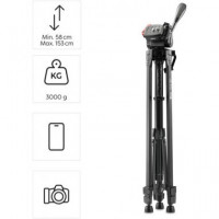 HAMA Tripode Star 153 3D con Soporte para Movil 58-153CM 004667