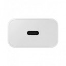SAMSUNG Cargador Red 25W Tipo-c/h + Cable Datos Tipo C M/m 3A 1MTR Blanco  EP-T2510XBEGEU