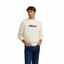 133899 Sudaderas SILBON Hombre Flock Crema