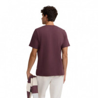 133765 Camisetas SILBON Hombre Minilogo Burdeos