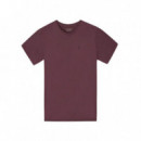 133765 Camisetas SILBON Hombre Minilogo Burdeos