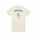 133770 Camisetas SILBON Hombre Sail Club Crema