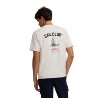 133770 Camisetas SILBON Hombre Sail Club Crema