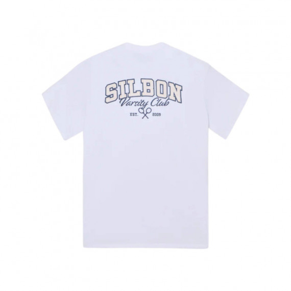 133775 Camisetas SILBON Hombre Relaxed Fit Sport College Blanco