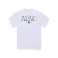 133775 Camisetas SILBON Hombre Relaxed Fit Sport College Blanco