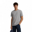 124604 Camisetas SILBON Hombre Minilogo Gris