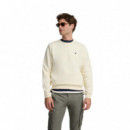 130109 Sudadera SILBON Hombre Minilogo Crema