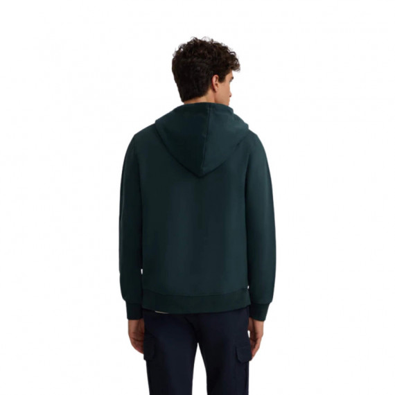 133864 Sudaderas SILBON Hombre Clasica Hoodie Verde Oscuro