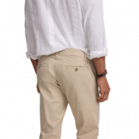 133611 Pantalones SILBON Hombre Chino Casual Beige
