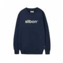 133900 Sudaderas SILBON Hombre Flock Azul Marino