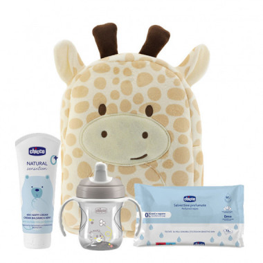 Mochila Jirafa Con Productos Esenciales Chicco