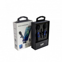 Tyme Micrófono Dual Lavalier Inalámbrico Recargable Conexión Usb-c & Lightning 2,4G  TYMINE