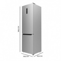 Frigorífico Bolero Coolmarket Combi 322 Inox D  CECOTEC