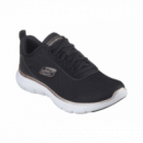 Flex Appeal 5.0 Black Mesh/rose Gold Trim SKECHERS