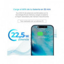 KSIX Bateria Externa Portatil 10000MAH con Carga Inalambrica Magnetica 22W