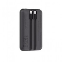 DEVIA Bateria Externa Portatil 10000MAH 22.5W con Cable Tipo C y Lightning  Negro