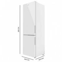 Frigorífico Bolero Coolmarket Combi 356 White Glass E  CECOTEC