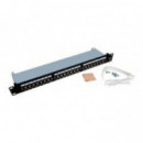 Patch Panel Aiten Data 24 Puertos Cat5 FTP 1U Negro