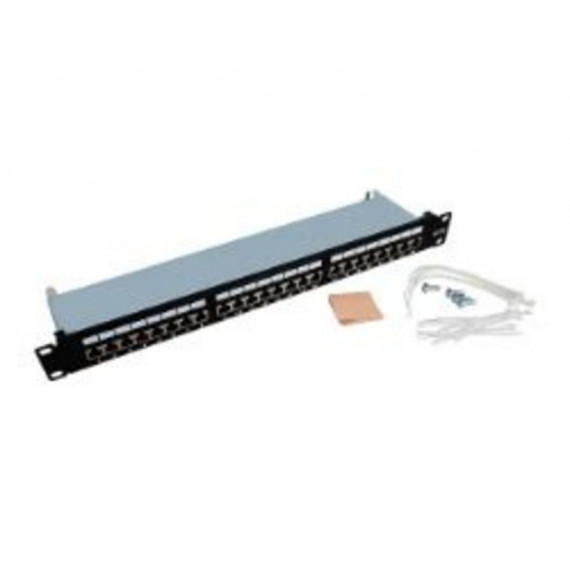 Patch Panel Aiten Data 24 Puertos Cat5 FTP 1U Negro