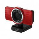 Webcam GENIUS E-cam 8000 Fhd con Micrófono Roja