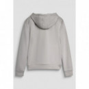 Sudadera con Cremallera Regular Fit en Mezcla Algodón con Tejido Contrastante de ANTONY MORATO