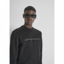 Sudadera Cuello Redondo Slim Fit en Mezcla Algodón con Logo de ANTONY MORATO