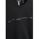 Sudadera Cuello Redondo Slim Fit en Mezcla Algodón con Logo de ANTONY MORATO