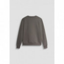 Sudadera Cuello Redondo Slim Fit en Mezcla Algodón con Logo de ANTONY MORATO