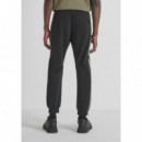 Pantalón de Chándal Regular Fit en Mezcla Algodón con Bandas Laterales de ANTONY MORATO
