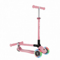 Patinete Primo Plegable Rosa Pastel con Led  GLOBBER