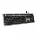 Teclado Ergo Flat USB SUBBLIM Gris