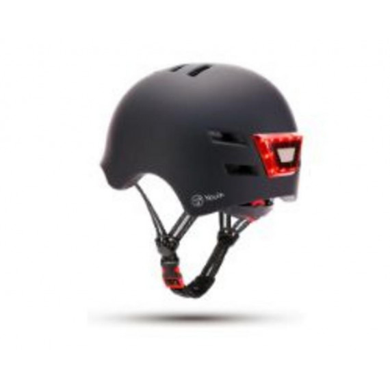 Casco YOUIN con Luces Led Frontal y Trasera, Talla L, Negro (MA1010C)