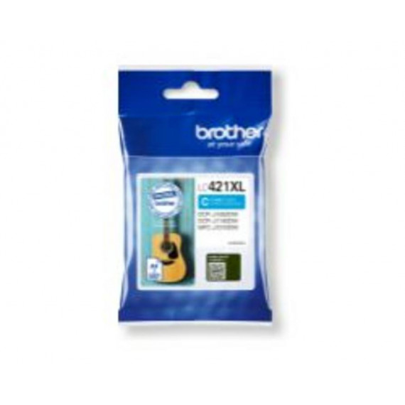 Tinta BROTHER Xl Cian 500 Páginas (LC421XLC)