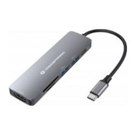 Docking Station CONCEPTRONIC Usb-c 6 en 1 Pd 60W (DONN11G)
