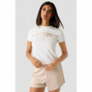 Bibia Ss T-shirt Dove White  GUESS