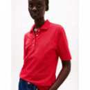 1985 Reg Pique Polo Ss Primary Red  TOMMY HILFIGER