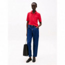 1985 Reg Pique Polo Ss Primary Red  TOMMY HILFIGER