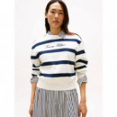 SCRIPT REG PIQUE SWTSHRT IVORY SILK/DARK