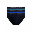 3P Brief Des Sky/fmy Ocn/nob Blu  TOMMY HILFIGER