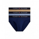3P Brief Prp Nvy/hckry Hthr/brk Blu  TOMMY HILFIGER