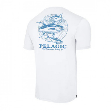 Camiseta Stratos Ss Tuna Trifecta Blanco PELAGIC