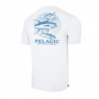Camiseta Stratos Ss Tuna Trifecta Blanco PELAGIC