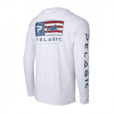 Camiseta Aquatek Hooded Icon Americano Blanco PELAGIC