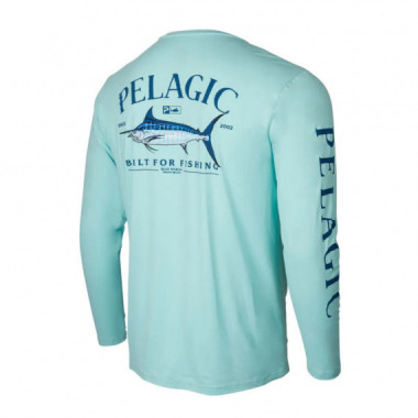 Camiseta Premium Ls Uv Blue Marlin Turquesa PELAGIC