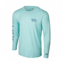 Camiseta Premium Ls Uv Blue Marlin Turquesa PELAGIC