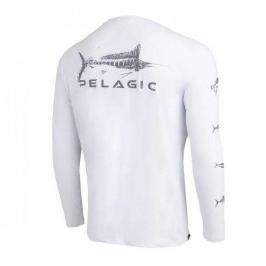 Camiseta Stratos Ls Gyotaku Fish Blanco PELAGIC