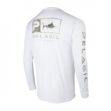 Camiseta Aquatek Open Seas Camo Blanco PELAGIC